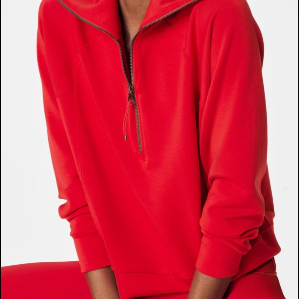 Women's Red Zip-Up Top